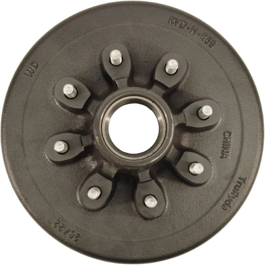 8-Bolt on 6-1/2 Inch Bolt Circle - 12 Inch Hub/Drum With Hydraulic Brake Assembly - Drivers Side