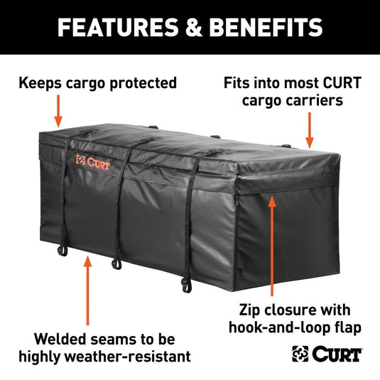 Weather-Resistant Vinyl Cargo Bag, 56" x 22" x 21"