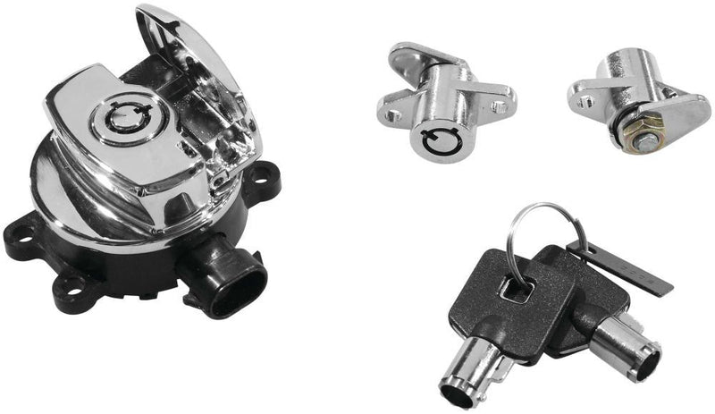 Load image into Gallery viewer, Bikers Choice Ignition Switch and Saddlebag Lock Kit For - 78403 Chrome
