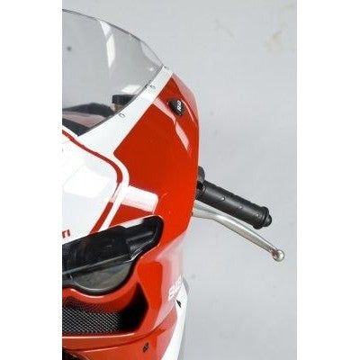 Load image into Gallery viewer, R&amp;G Racing Black Mirror Delete Blanking Plates For 2007-2008 Ducati 1098 R
