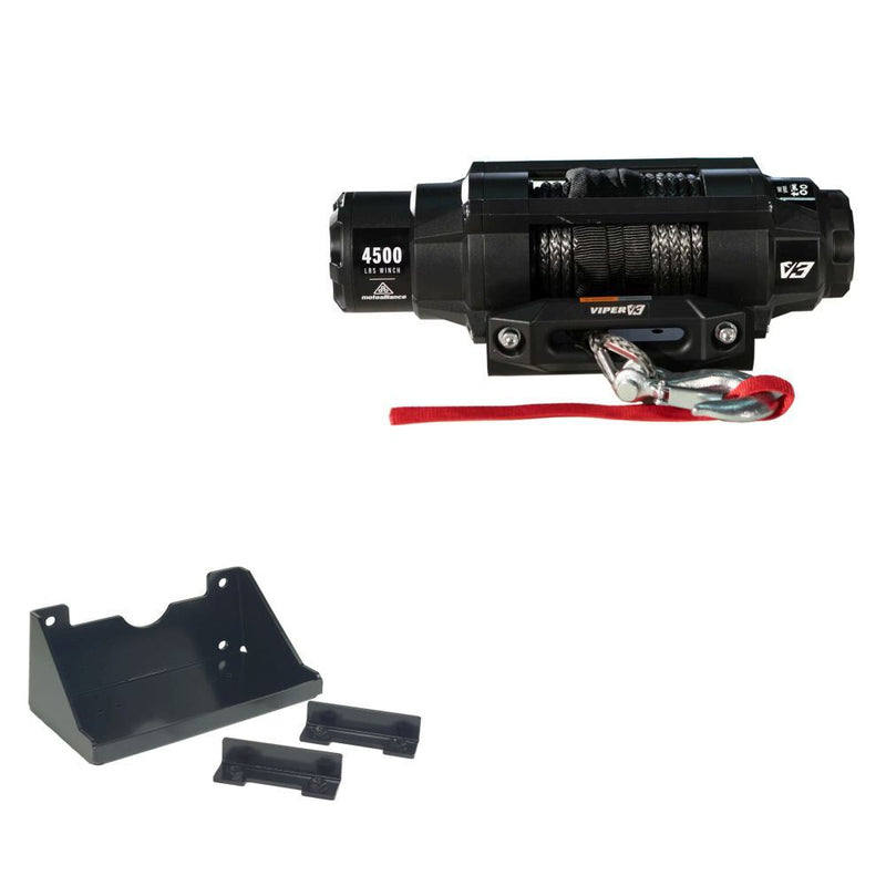 Load image into Gallery viewer, Viper 4500lbs V3 Winch Black Rope With Mount For Kawasaki Mule PROFXR 2018-2020
