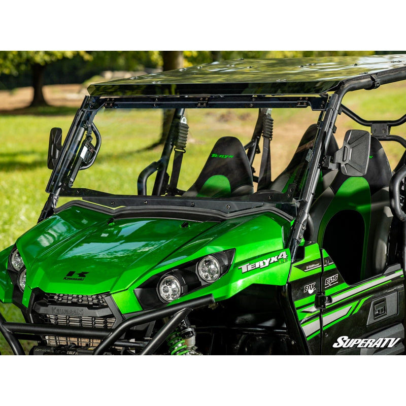 Load image into Gallery viewer, SuperATV Kawasaki Teryx MaxDrive Power Flip Windshield PFWS-K-TRX4-70
