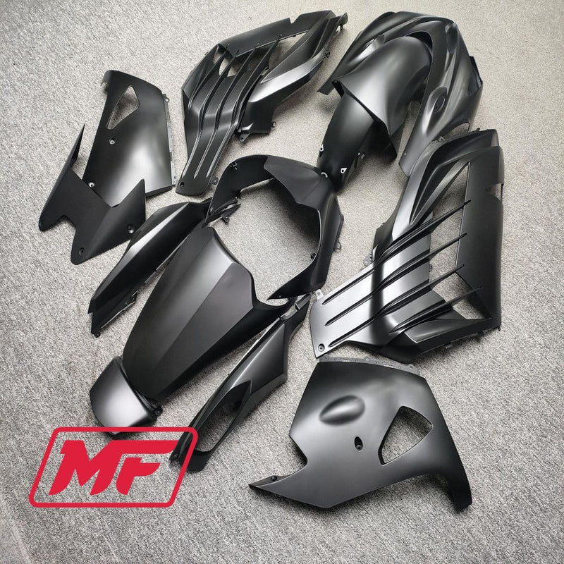 Load image into Gallery viewer, Monster Fairings Full Kit Kawasaki ZX-14R 06-11 Matte Black + Windshield + Gas Tank Cover

