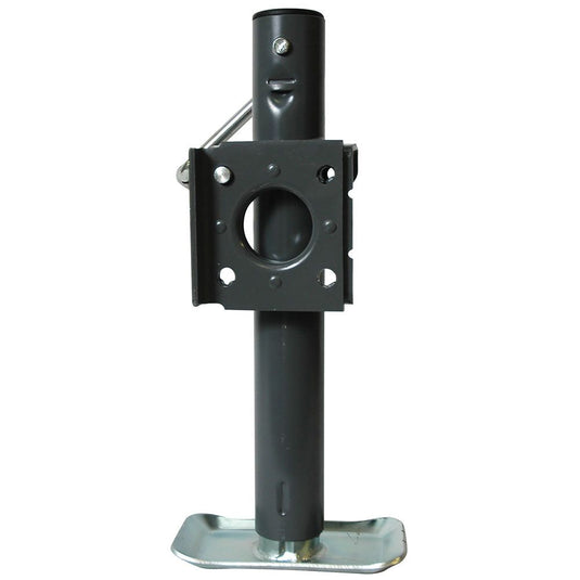 Bulldog Round Trailer Jack, Side Mount, 2,000 lbs. Lift Capacity, Side Wind, Weld-On, 10 in. Travel