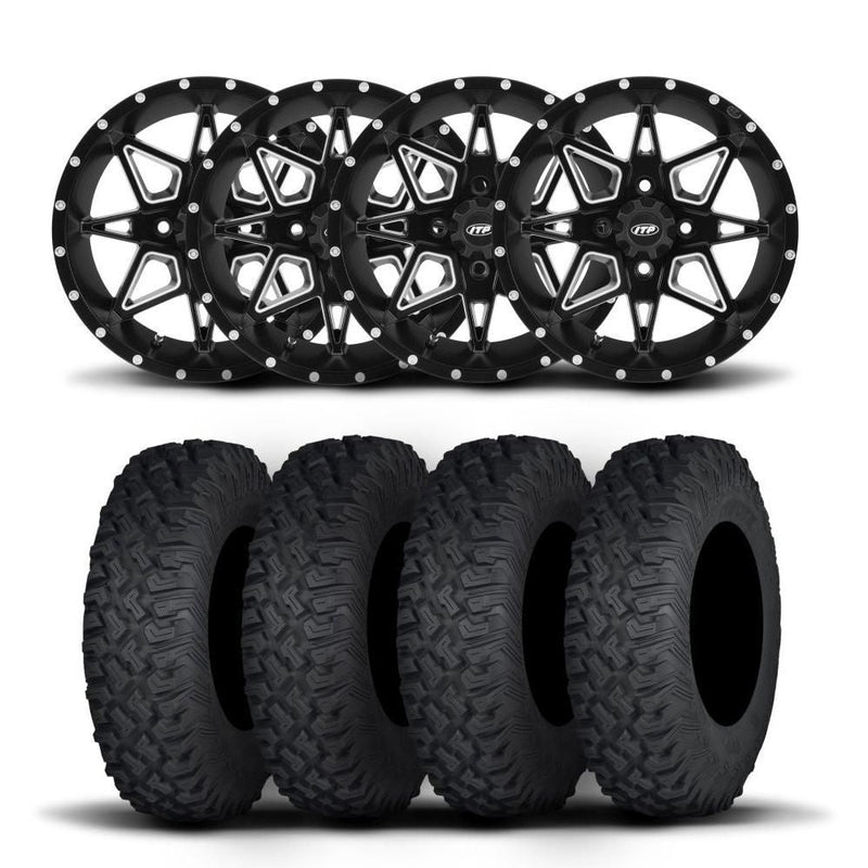 Load image into Gallery viewer, ITP Tornado 15&quot; Matte Black Wheels And Coyote Tires [35x10R-15]
