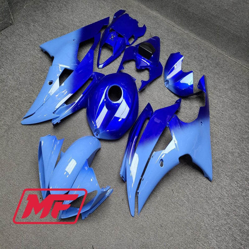 Load image into Gallery viewer, Monster Fairings Full Kit Yamaha YZF R6 08-16 Gloss Blue Gradient + Windshield + Gas Tank Cover
