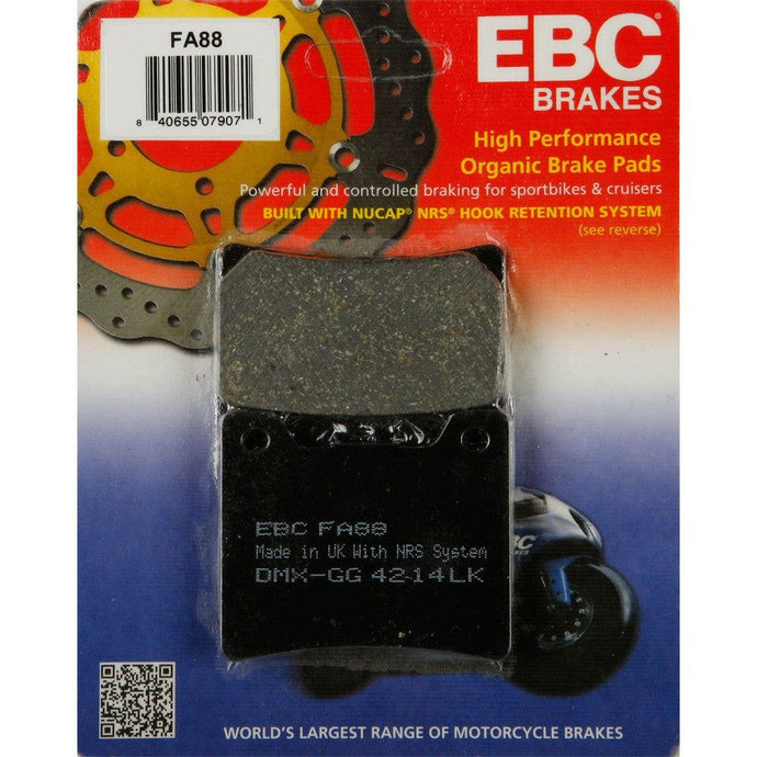 EBC 1 Pair FA Series Organic Replacement Brake Pads MPN FA88