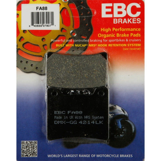 EBC 1 Pair FA Series Organic Replacement Brake Pads MPN FA88