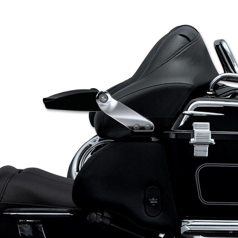 Load image into Gallery viewer, Kuryakyn Chrome Molded Stealth Passenger Armrests Tour Pack Pak Harley Touring

