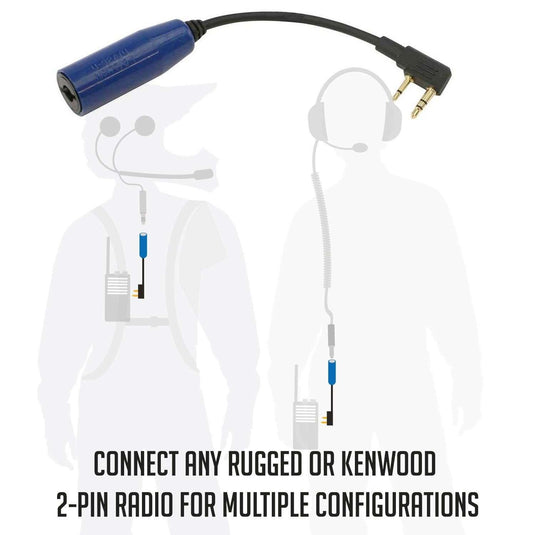 Rugged Radios ENDURO Moto Kit -  Includes Helmet Kit and Compact Harness Cable