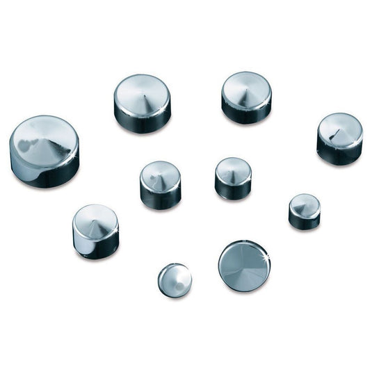 KURYAKYN CHROME KOOL KAPS FOR HARLEY DAVIDSON 1/4" HEX HEAD BOLTS 2442