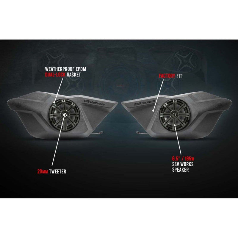 Load image into Gallery viewer, SSV Works Front Door 6.5&quot; Unloaded Speaker Pods For Polaris RZR Pro XP 2020-2022
