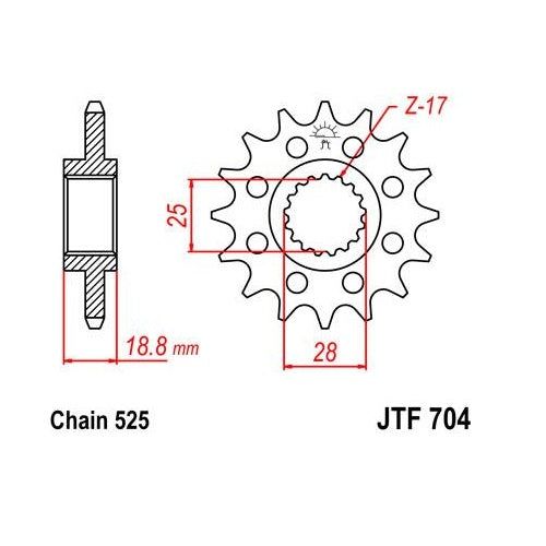 Steel Front Sprocket 16T for Street BMW F700GS 2013-2016