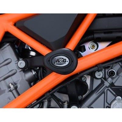Load image into Gallery viewer, R&amp;G Racing Black Aero Style Crash Protectors For 2014-2019 KTM 1290 Super Duke R
