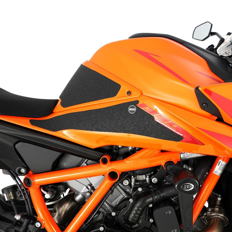 Load image into Gallery viewer, R&amp;G Racing Black Tank Traction Grips For 2024 KTM 1390 Super Duke R EZRG520BL
