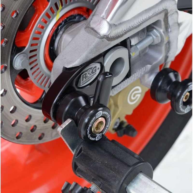 Load image into Gallery viewer, R&amp;G Racing Black Cotton Reels Offset For 2019-2024 Aprilia RSV4 1100 Factory
