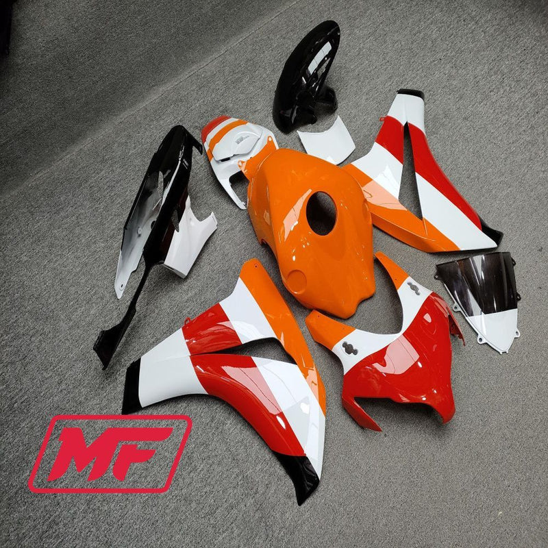 Load image into Gallery viewer, Monster Fairings Full Kit Honda CBR1000RR 08-11 Repsol White Red Orange + Windshield + Gas Tank Cover
