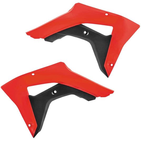 Acerbis Red/Black Radiator Shrouds for Honda - 2645451018