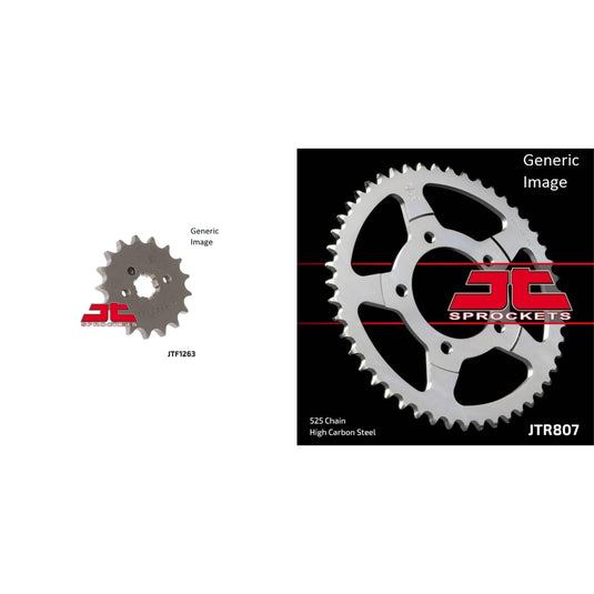 Front and Rear Steel Sprocket Kit for OffRoad KAWASAKI G5100 1984-1992