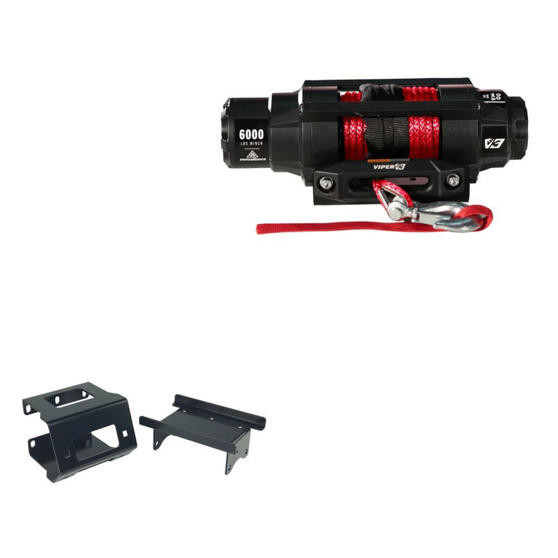 Load image into Gallery viewer, Viper 6000lbs V3 Winch Red Rope With Mount For Polaris Sportsman 550 2010-2014

