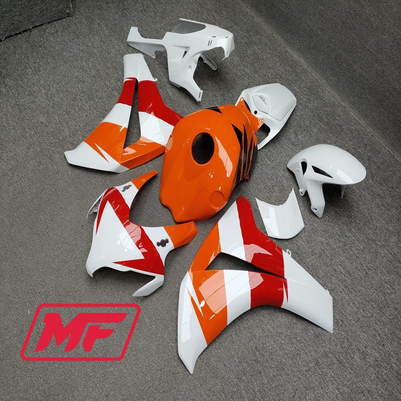Load image into Gallery viewer, Monster Fairings Full Kit Honda CBR1000RR 08-11 Repsol White Orange + Windshield + Gas Tank Cover
