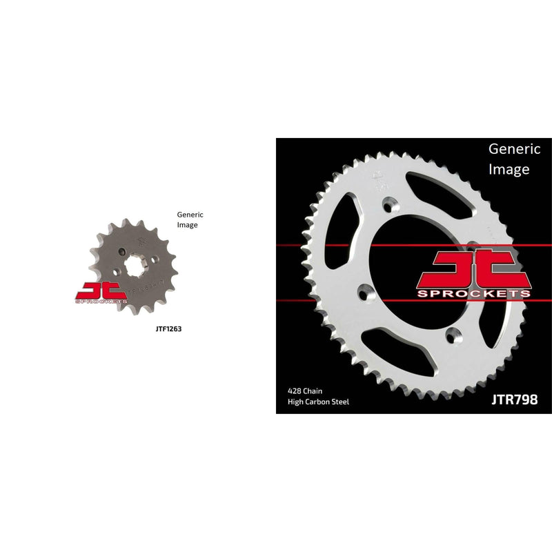 Load image into Gallery viewer, JT SPROCKETS Front and Rear Steel Sprocket Kit for OffRoad YAMAHA YZ80 1993-2001
