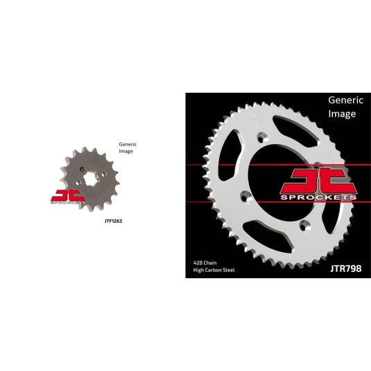 JT SPROCKETS Front and Rear Steel Sprocket Kit for OffRoad YAMAHA YZ80 1993-2001