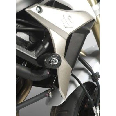 Load image into Gallery viewer, R&amp;G Racing Black Aero Style Crash Protectors For 2011-2016 Suzuki GSR750
