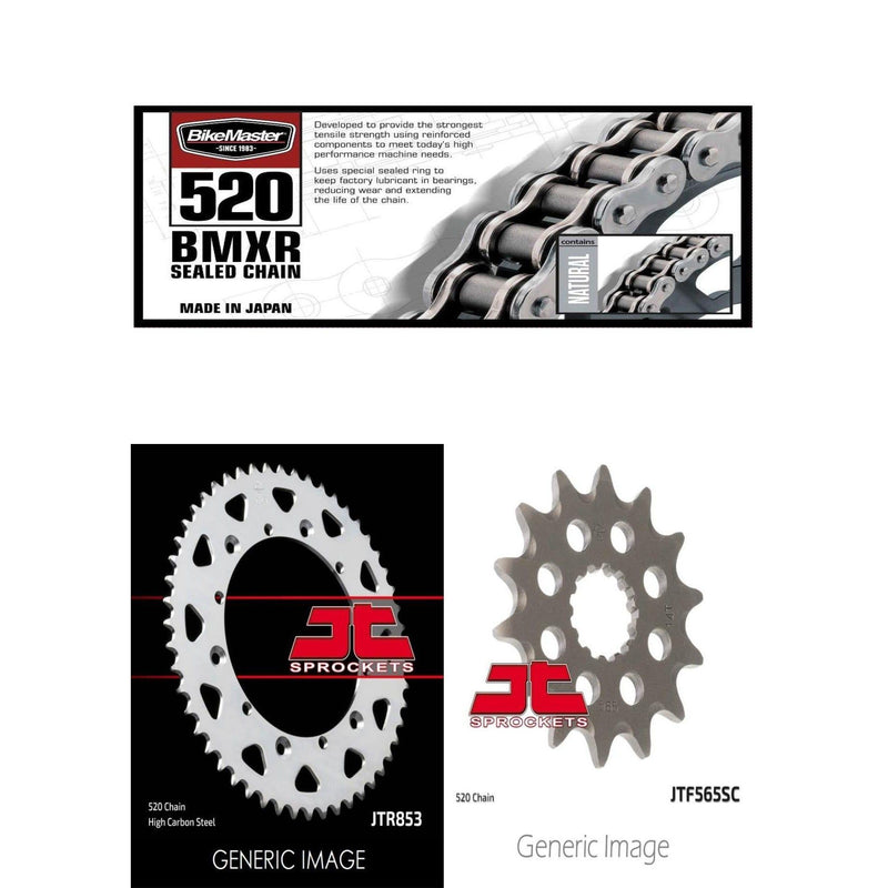 Load image into Gallery viewer, 520 BMXR Chain, Front &amp; Rear Sprocket Kit for YAMAHA YFM660R Raptor 2001-2004

