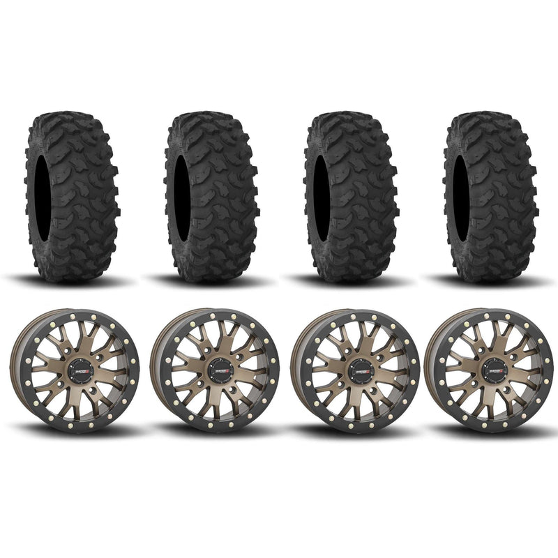 Load image into Gallery viewer, System 3 SB-4 Beadlock Bronze 15" Wheels And XTR370 Tires [35x10-15]
