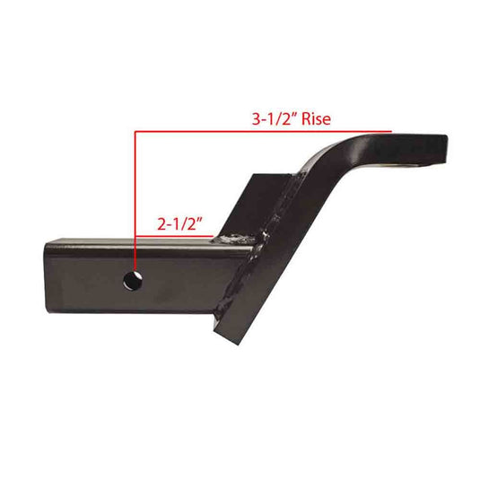 Rigid Hitch Heavy Duty Ball Mount (HUB-25509) fits 2-1/2" Receivers, 12,000 lbs. Capacity, 5" Drop - 3-1/2" Rise - Made in USA