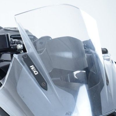 R&G Racing Black Mirror Delete Blanking Plates For 2015-2020 KTM 390 RC