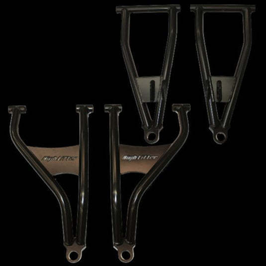 High Lifter Front Forward Upper And Lower Satin Black Control Arms With Ball Joints For Polaris Models MCFFA-RNG9-B1-BJI