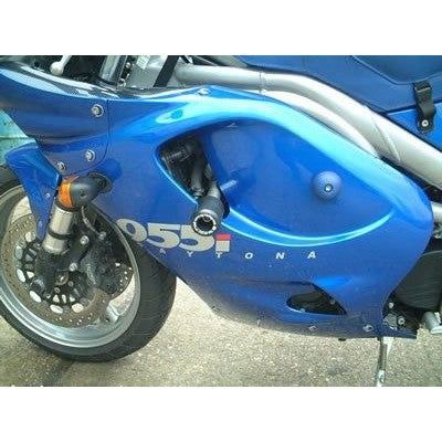 Load image into Gallery viewer, R&amp;G Racing Black Classic Style Crash Protectors For 1997-1998 Triumph Daytona T595
