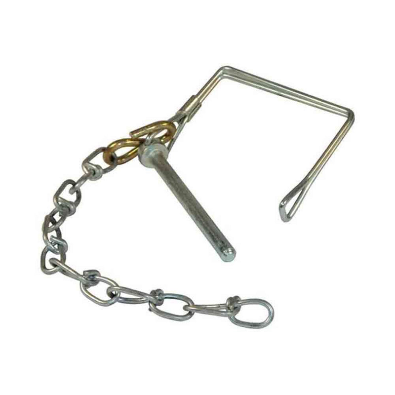 Load image into Gallery viewer, 1-4 inch Pintle Hook Safety Pin and 8 inch Chain fits BH8 &amp; RM Series Combination Pintle Hitches
