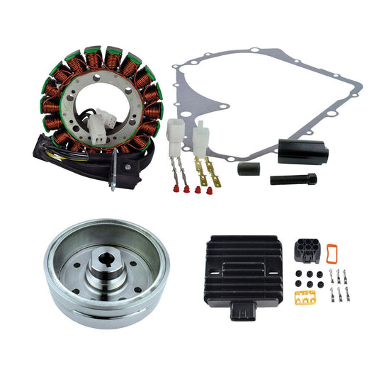 RMStator Stator Kit With Voltage Regulator , Flywheel , Crankcase Cover Gasket And Puller Tool