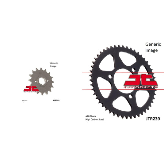 Front and Rear Steel Sprocket Kit for OffRoad HONDA XR500R 1981-1982