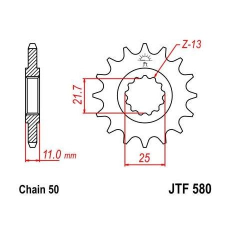 Steel Front Sprocket 16T for Street KAWASAKI KZ1000B Ltd 1977-1980
