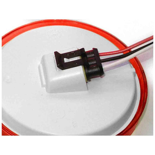 LumenX LED Stop/Turn/Tail, Round, AMP compatible, Grommet-Mount, 4, Red
