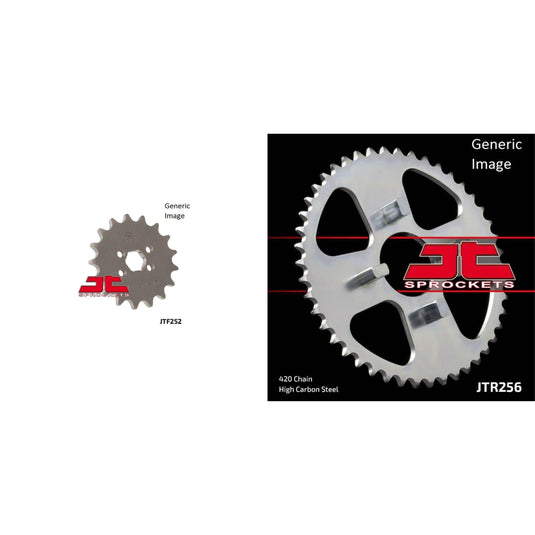 JT SPROCKETS Front and Rear Steel Sprocket Kit for OffRoad HONDA XR80 1979-1984
