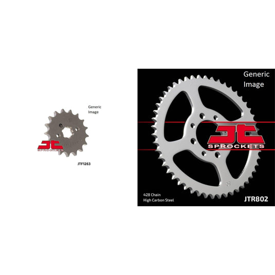 Front and Rear Steel Sprocket Kit for OffRoad KAWASAKI G3SS90 1969-1974