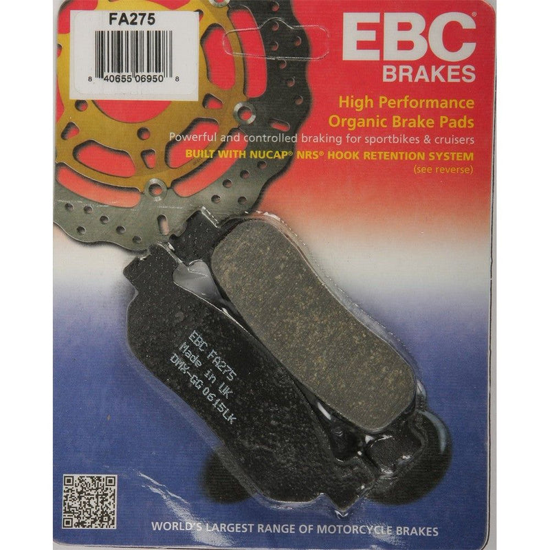 Load image into Gallery viewer, EBC 1 Pair FA Series Organic Replacement Brake Pads MPN FA275
