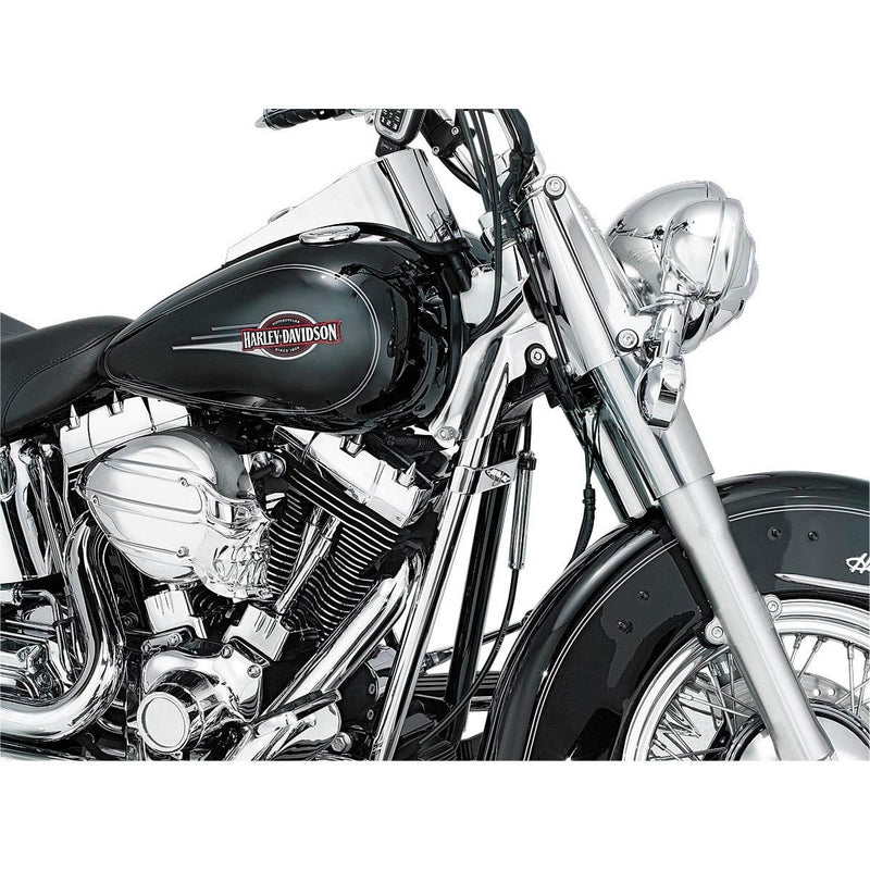Load image into Gallery viewer, Harley FLSTSI Heritage Springer 2001-2003 Frame Down Tube Covers Chrome Kuryakyn
