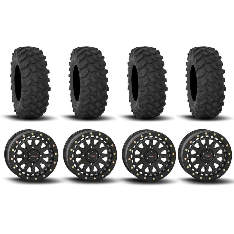 Load image into Gallery viewer, System 3 SB-6 Beadlock Matte Black 15" Wheels And XTR370 Tires [32x10-15]
