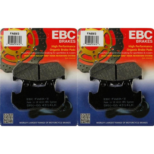 EBC Brake Pad Rear Kit FA69/3 for Honda Gold Wing 1200/I/A (5MM Rotor) 1984-1985
