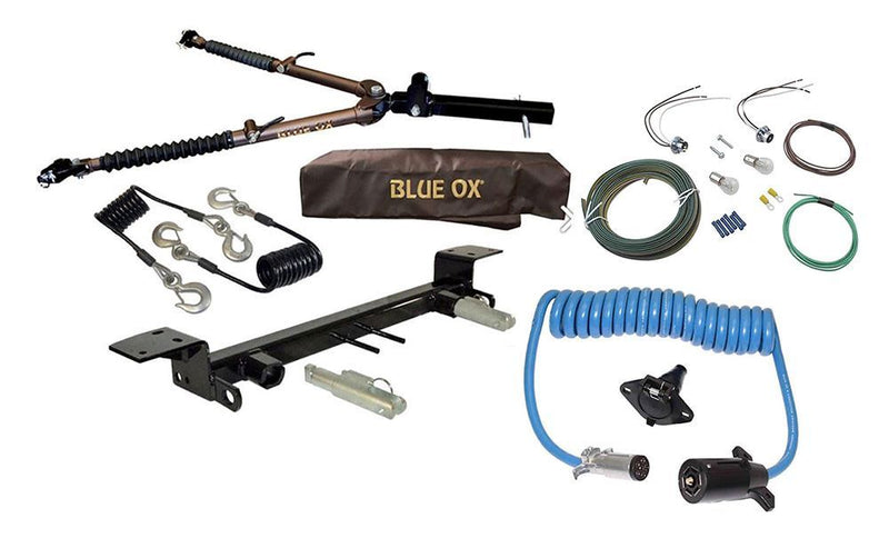 Load image into Gallery viewer, Blue Ox Avail Tow Bar (10,000 lbs. capacity) &amp; Baseplate Combo fits Select Ford Bronco (Modular Bumper) (Includes ACC, Shutters, &amp; Turbo) &amp; Ford Bronco (Standard Bumper With D-Rings) (Includes ACC, Shutters, &amp; Turbo) With Wiring
