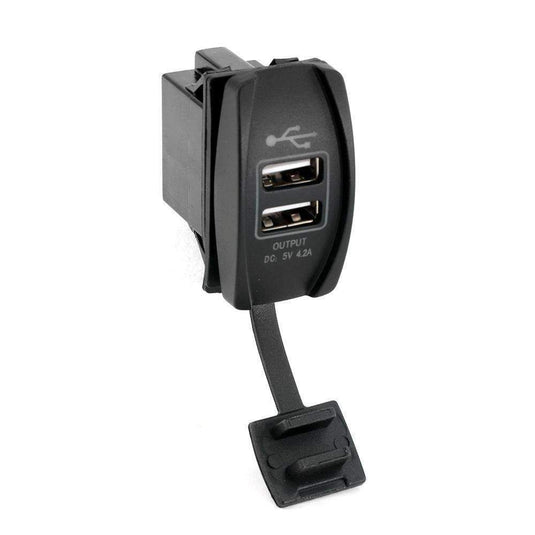 Rugged Radios USB Rocker Switch Hub with 4.2 Amp Outlet SW-RS-USB