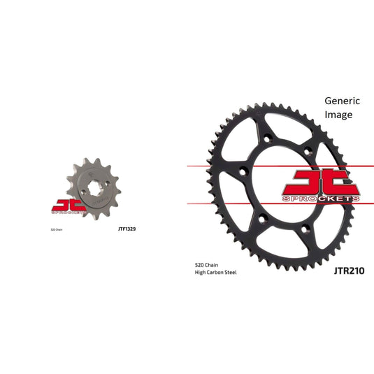 Front and Rear Steel Sprocket Kit for OffRoad HONDA CR125R 1983-1984