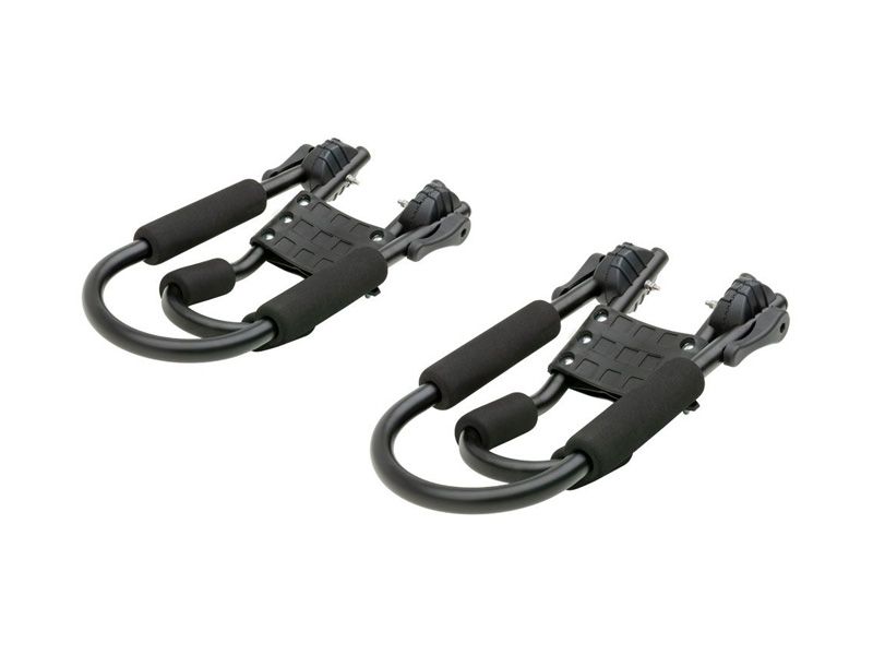 Load image into Gallery viewer, Curt Adjustable Aluminum Roof Rack Kayak Holders
