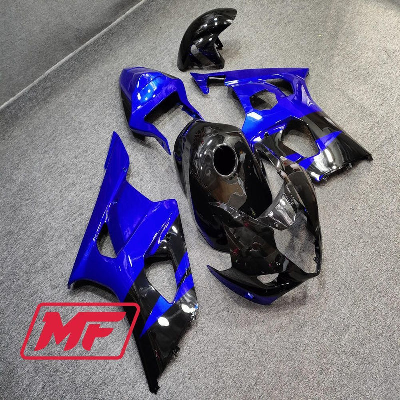 Load image into Gallery viewer, Monster Fairings Full Kit Suzuki GSXR1000 03-04 Gloss Blue and Black + Windshield + Gas Tank Cover
